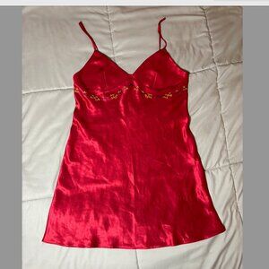 Vintage Red Slip Nightgown